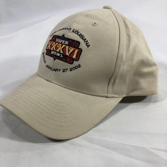 NFL Super Bowl XXXVI New Orleans Louisiana Patriots vs Rams SnapBack Cap Hat OSF - Picture 2 of 12